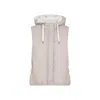Brunello Cucinelli Hooded Sleeveless Waistcoat In Beige