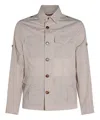 Brunello Cucinelli Ter-repellent Cotton-blend Safari Jacket In Beige