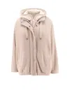 Brunello Cucinelli Ribbed Cashmere Jacket In Beige