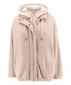 Brunello Cucinelli Ribbed Cashmere Jacket In Beige
