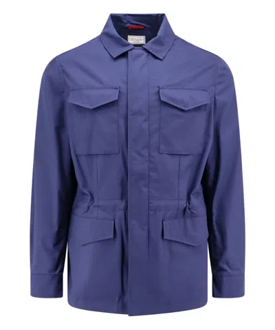 Brunello Cucinelli Jacket In Blue