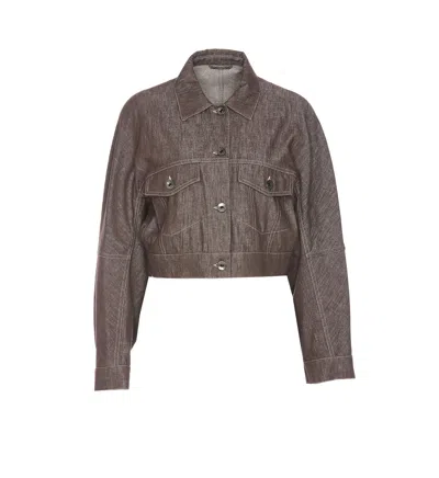 Brunello Cucinelli Jacket In Marrón