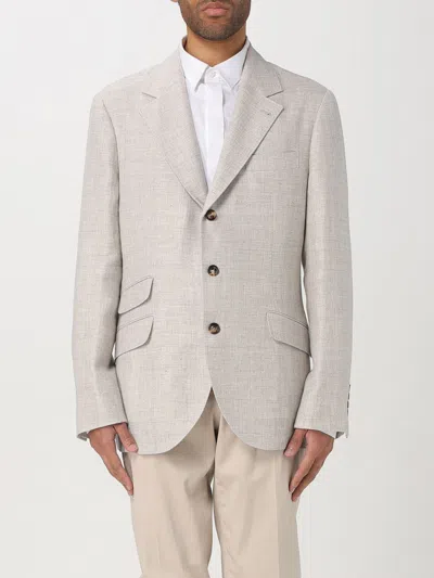 Brunello Cucinelli Jacket  Men Color Beige In Beige
