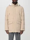 Brunello Cucinelli Knit Insert Down Jacket Puffer Jackets Beige In Beige