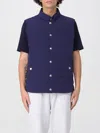 Brunello Cucinelli Men Quilted Vest In Blue