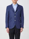 Brunello Cucinelli Linen Blazer Jacket In Blau