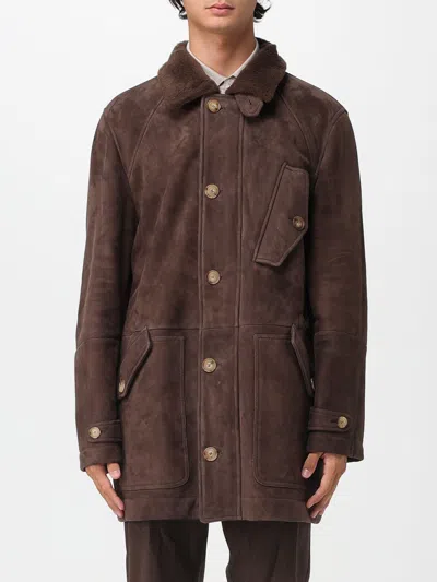 Brunello Cucinelli Shearling Jacket In Brown