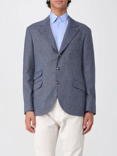 Brunello Cucinelli Giacca  Uomo Colore Denim In Blue