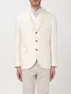 Brunello Cucinelli Deconstructed Single-breasted Jacket Patch Pockets In White