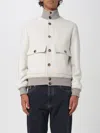 Brunello Cucinelli Wool Jacket In White