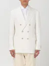 Brunello Cucinelli Linen Single-breasted Blazer Jacket In White