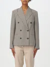 Brunello Cucinelli Pinstripe Double-breasted Blazer In Beige