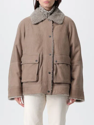 BRUNELLO CUCINELLI JACKET BRUNELLO CUCINELLI WOMAN COLOR BEIGE,H21579022