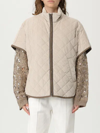Brunello Cucinelli Jacket  Woman Color Beige In Neutral