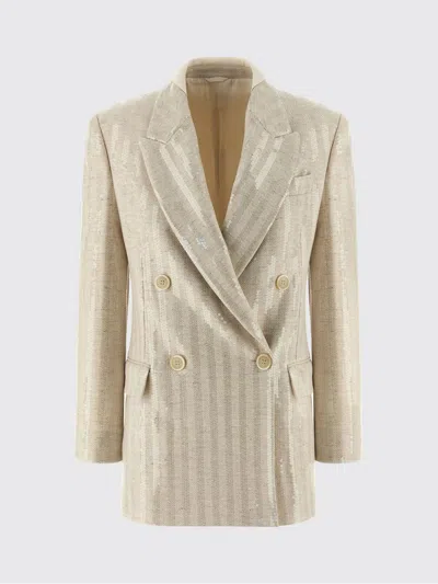 Brunello Cucinelli Jacket  Woman Color Beige In Neutral