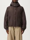 Brunello Cucinelli Green Jacket With Fixed Hood With Snap Buttons In Brown