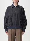 Brunello Cucinelli Denim-effect Twill Bomber Jacket With Shiny Zip In Blue