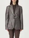 Brunello Cucinelli Single-breasted Lurex Fabric Blazer In Gray