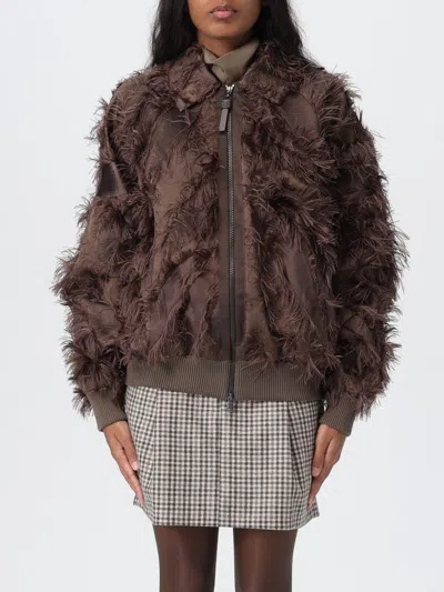 Brunello Cucinelli Jacket  Woman Color Brown In Gold