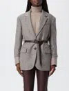 Brunello Cucinelli Jacket  Woman Color Brown In Gray