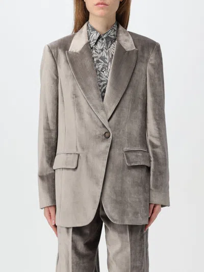 Brunello Cucinelli Jacket  Woman Color Grey In Grau