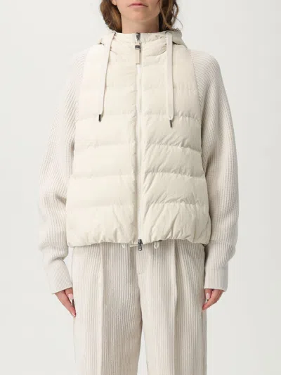 BRUNELLO CUCINELLI JACKET BRUNELLO CUCINELLI WOMAN COLOR WHITE,H17318001