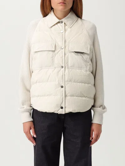 Brunello Cucinelli Jacket  Woman Color White In Neutral