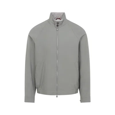 Brunello Cucinelli Khaki Stand Collar Zip Jacket