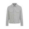 Brunello Cucinelli Structured Denim Jacket With Soft Finish In Green