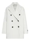 Brunello Cucinelli Sequined Stripe Double-breasted Organza Jacket In Grey