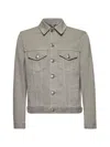 Brunello Cucinelli Essential Denim Jacket In Kaky