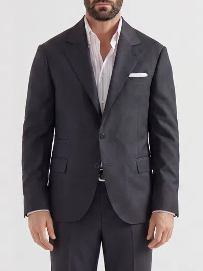 Brunello Cucinelli Jacket Men Color Charcoal In Blue