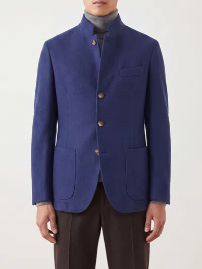 Brunello Cucinelli Jacket Men Color Ocean In Blue