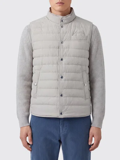 Brunello Cucinelli Jacket Men Color White In Gray