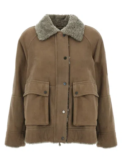 Brunello Cucinelli Jacket In Neutral