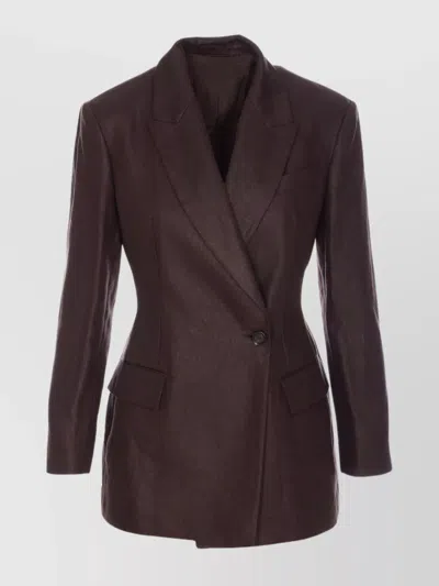 BRUNELLO CUCINELLI JACKET WITH FLAP POCKETS AND V-NECK
