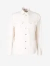 Brunello Cucinelli Men Shirt-style Outerwear Unlined In Water-repellent Microfibre With Heat Tapes In White