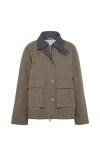 Brunello Cucinelli Bead-embellished Wool Felt-trimmed Padded Cotton-blend Jacket