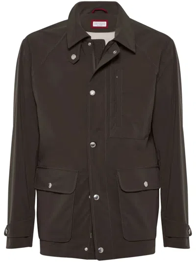 BRUNELLO CUCINELLI JACKET WITH RAGLAN SLEEVES