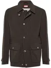 Brunello Cucinelli Cotton Water-resistant Field Jacket In Brown