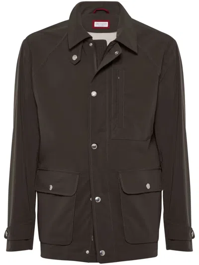 BRUNELLO CUCINELLI JACKET WITH RAGLAN SLEEVES