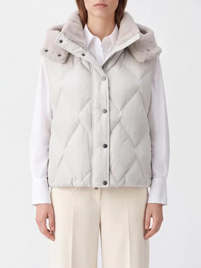 Brunello Cucinelli Jacket Woman Color Grey In Gray