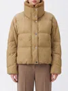 Brunello Cucinelli Removable Shearling Collar Down Jacket In Brown