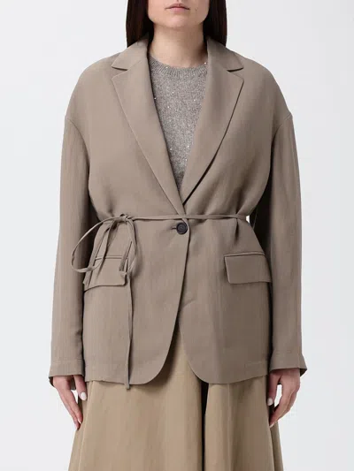 Brunello Cucinelli Viscose Blazer In Brown