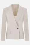 Brunello Cucinelli Double-breasted Linen Blazer