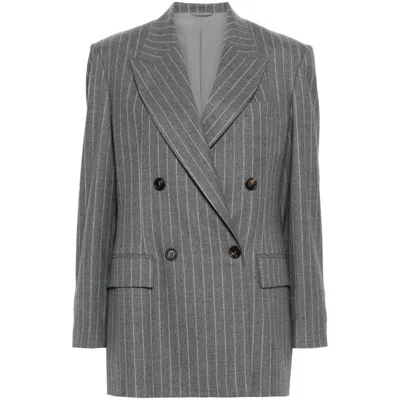 Brunello Cucinelli Jackets In Gray