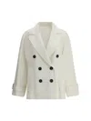 Brunello Cucinelli Double-breasted Blazer Blazer And Suits White