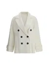 Brunello Cucinelli Double-breasted Blazer Blazer And Suits White