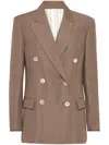 Brunello Cucinelli Women Linen Blend Double-breasted Jacket