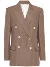 Brunello Cucinelli Women Linen Blend Double-breasted Jacket